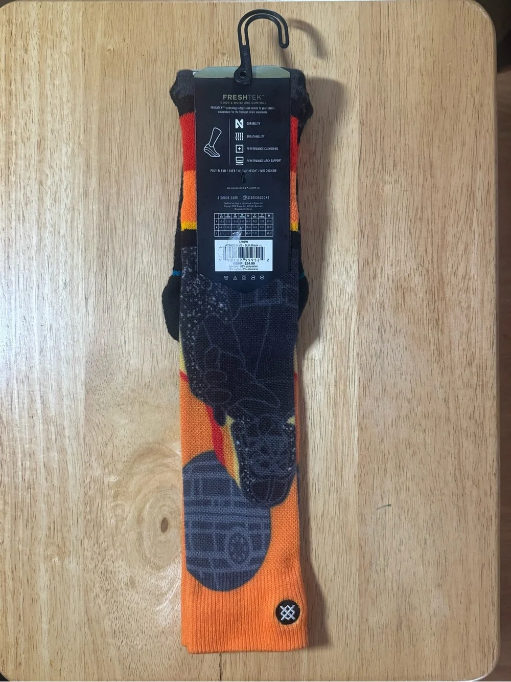 Stance Snow LVSW Star Wars Darth Vader Freshtek Socks Men's Size Large 9-13